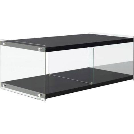 Meuble TV Design "Elementary" 120cm Noir Brillant (1/3)
