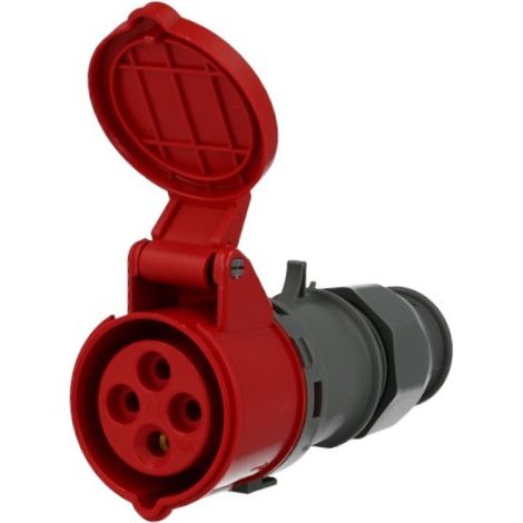 Solera – Prise femelle CEE triphasée 4 x 16A – Tension 400V – Indice de protection IP44 – Pour prolongateur électrique