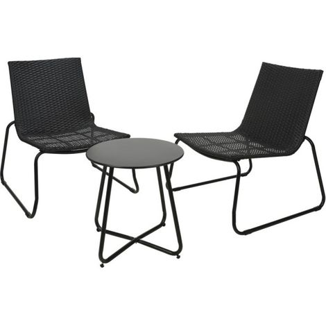 GreenGarden® Kopenhagen Rattan Garten- & Balkonmöbel-Set 3-tlg. schwarz"-"179080801