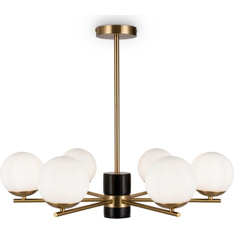 Suspension Maytoni Marble laiton globes blanc Ø67 6xE27 (1/5)
