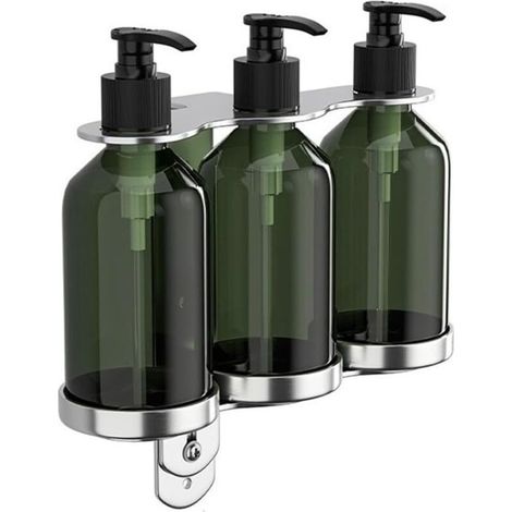 3 Pack Empty Plastic Refillable Soap Dispenser with Pump Green (1/4)
