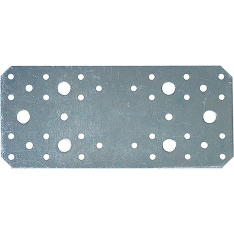 PIASTRA PER TRAVI DIRITTA 200X90MM ZINCATA BIANCO