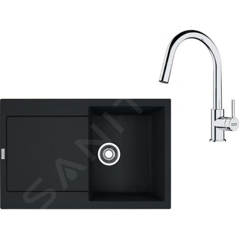 Franke Colonnes - Set de cuisine G258MČ, évier en fragranit MRG 611 + robinet FS 3229.031, nori mat / chrome 114.0700.717 (1/4)