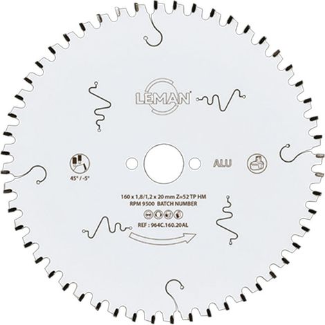Lame fine LEMAN pour scie circulaire portative - pour alu