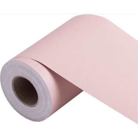 Frise Murale Adhesive - Décorative - Rose - 10cm X 500cm - PVC - Adhésive (1/4)