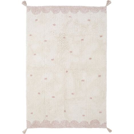 Tapis pour Enfant en Pur Coton à Pois - Lavable en Machine et Certifié OEKO-TEX - PANGIVO (1/5)