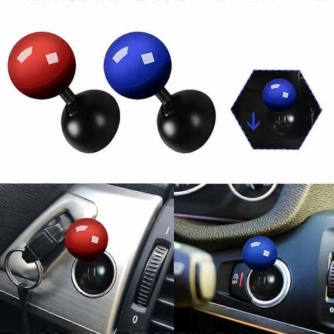 Botón de arranque Fun Car One Click, cubierta metálica roja para botón de arranque, botón de arranque/parada del motor, cubierta para palanca de arranque decorativa (1/5)