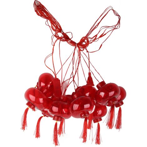 Lichterkette zum chinesischen Neujahr, Frühlingsfest, Neujahrs-Quasten, rote Laterne, dekorative Lichter, Neujahrsdekoration (1/5)