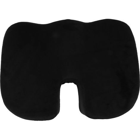 Bürostuhlkissen aus Polyester, schwarz, rutschfeste Sohle, bequemes Stuhlkissen für Computer, Schreibtisch, Rollstuhl und Auto (1/5)