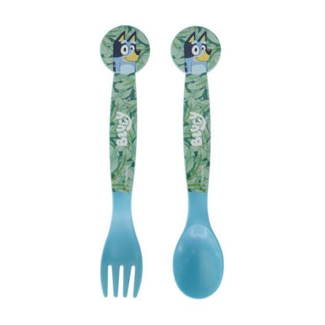 SET CUBIERTOS TENEDOR Y CUCHARA BLUEY