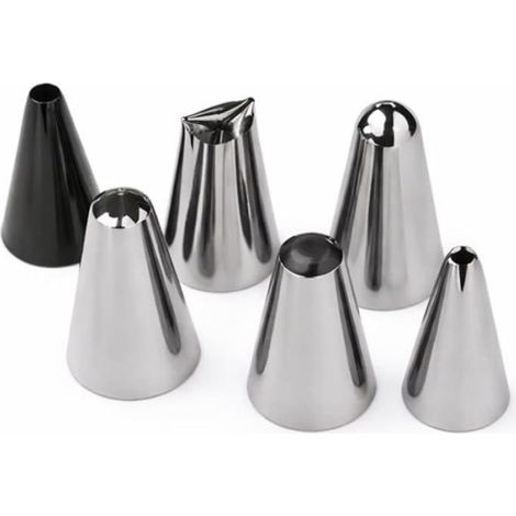 Poche À Douille - Spatule De Décoration 22 Cm - 5 Embouts Interchangeables - Set 8 Pièces (1/5)