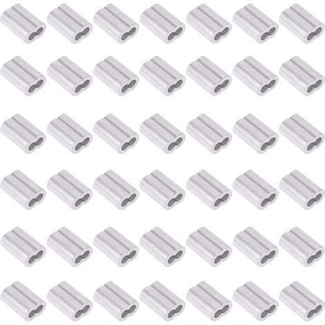 Lot de 200 manchons à sertir en aluminium de 2 mm pour câble métallique et câble ou toute autre chose nécessitant un câble solide (1/5)