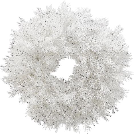 Ghirlanda di natale corona di Pino gelato Bianco decorazione natalizia Ø 40 cm