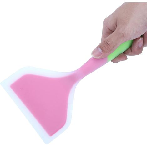 Non-stick silicone spatula, heat resistant up to 230°C, with non-slip handle, comfortable grip for Tamagoyaki steak crepes (1/5)