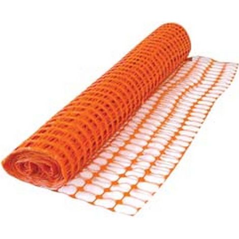 1PZ RETE CANTIERE PL ARANCIO - m.50x1.2h. fori rettangolari mm.100x40 - 120g/mq