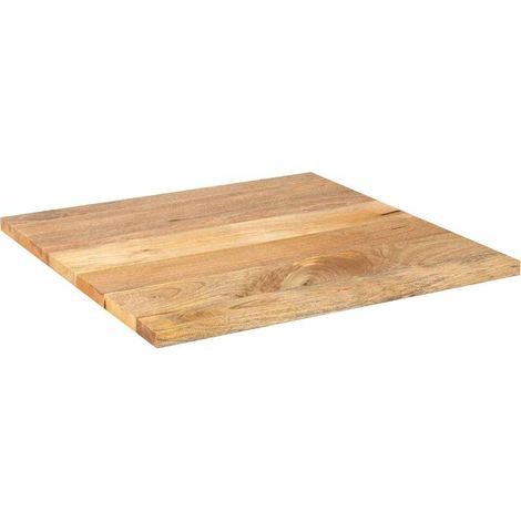 Dessus de table Dessus de bureau Plateau de table 70x70x2,5 cm carré bois massif manguier (1/5)