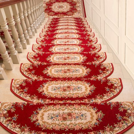 Tapis d'escalier - Tapis d'intérieur - 65 x 24 cm - Doux - sans