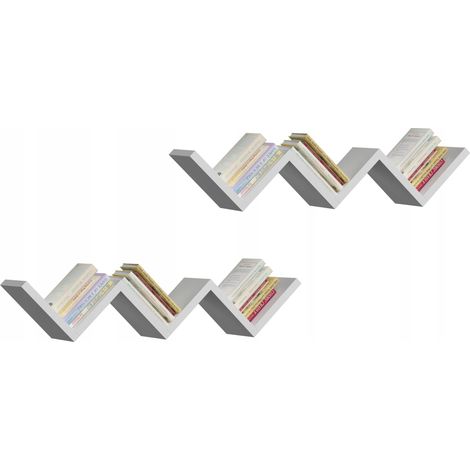 Étagère à suspendre ORTO - Zigzag - 90x21x17 cm - Blanc (1/3)