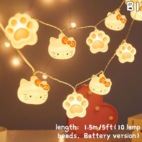Bande lumineuse LED à motif chat, décoration lumineuse Hello K (1/5)