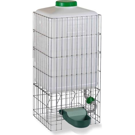 Abreuvoir ABS 30L avec flotteur et filtre anti-impuretés – Grille de protection en métal – Pour basse-cour et poulailler – Gaun
