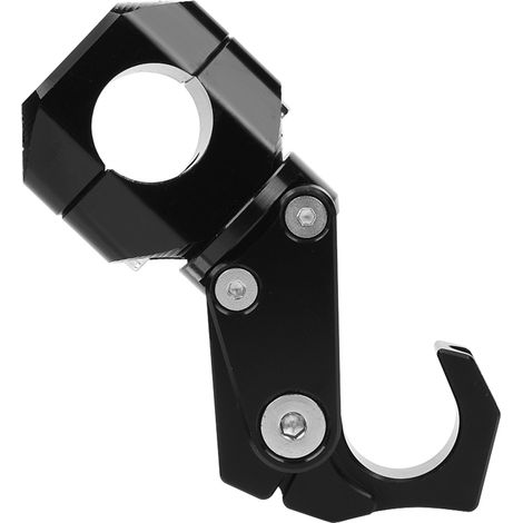 Crochet de guidon universel de 22 mm (noir) adapté aux motos Honda, Kawasaki, Yamaha, Suzuki et autres. (1/5)