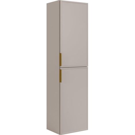 Mobiletto da bagno, Cashmere, maniglia oro, 35 x 136 x 27 cm (1/5)