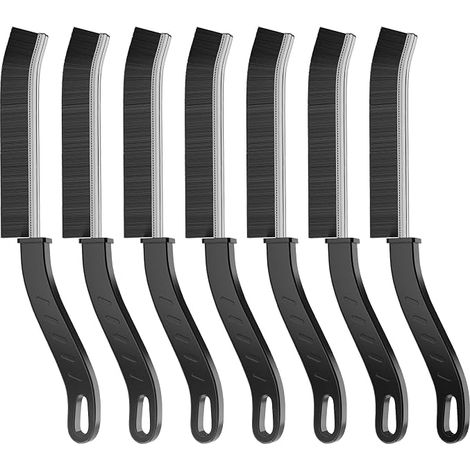Cleaning Brushes, Tile and Bathroom Grout Brush for Sinks, Window Grooves, Toilets and Kitchen - Ergonomic Handle (1/5)