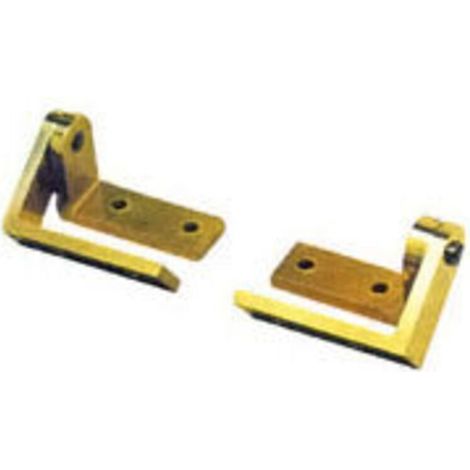 Pivot pour portail en laiton chromé – Dimensions B : 35 mm, D : 2 mm, Longueur A : 45 mm – Conçu pour portes en applique (1/4)