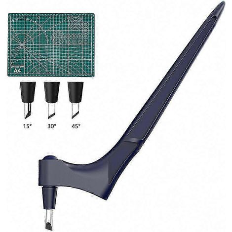 Cutter rotatif artisanal 360° en acier inoxydable, couteau de précision pour papier, outil de découpe créative sécurisé (1/5)