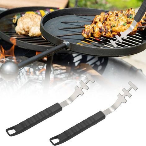 Pièces Anti Brûlure Outils de Barbecue 27 cm Lève Grille de Gril avec Poignée en Caoutchouc Anti brûlure Elevateur de Grille de Barbecue pour Maison (1/5)