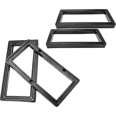4 Pieces Gasket, Rubber Spacer Washers, for Overflow Pipes and Overflow Pipes (ASIN B0791XNZQX, B09YHKL23P), 73x37x6mm (1/5)
