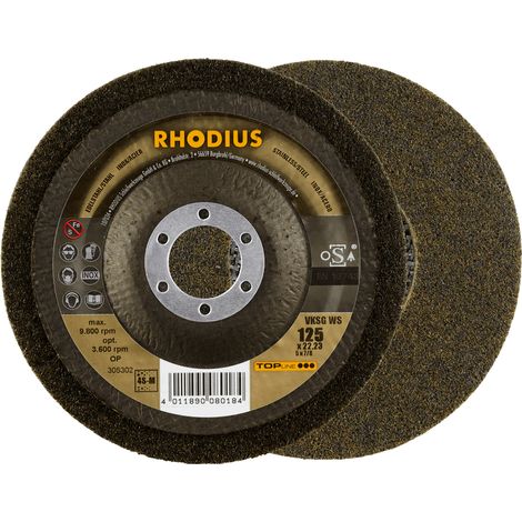 RHODIUS VKSG WS, 2 Stück, 115 mm, Vlieskompaktscheibe (1/4)