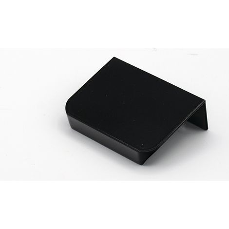 Tirador UA06R negro semibrillante redondo Tirador de mueble borde negro brillante loft claro redondeado UA06R 100cm 980/1000 (1/5)