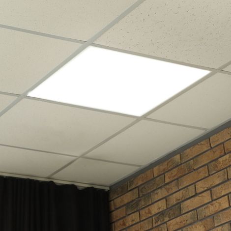 Plafoniera pannello da incasso moderna luce da ufficio LED pannello da incasso, soffitto a plafone bianco, LED 36W 3960lm 4000K, LxPxH 59,5x59,x5x3 cm
