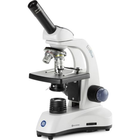 Microscope monoculaire EcoBlue - Platine à valets - 4x/10x/40x