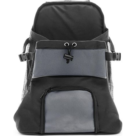 Sac de Transport Pliable pour Chiens, Chats et Petits Animaux. Sac à Dos Peu encombrant avec Bretelles réglables, Laisse intérieure, Sangle pour Plus de Confort et Fond rembourré 29 x 23 x (1/3)