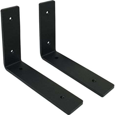Lot de 2 Equerre Etagere Murale, Supports Pour étagères Lourdes Industrielles, Equerre Charge Lourde, Supports en L, 5 mm d'épaisseur avec Vis (15 cm) (1/5)