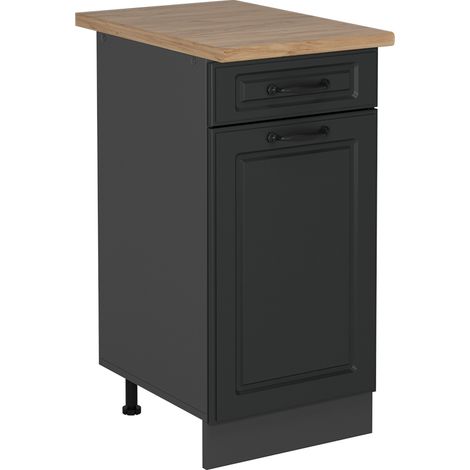 Mobiletto base per cucina R-Line, Antracite casa di campagna, 40 cm , PL Rovere, Vicco