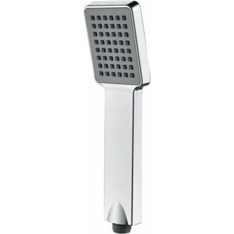 Pommeau de Douche Economie Deau Pression- Douchette Universelle Interface 1/2 Pouce, Douchette Douche Salle de Bain Facile à Installer et à Nettoyer, Pommeau Douche Carré, Chromés - Argent (1/5)