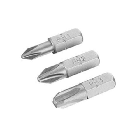 Inserti per avvitatori viti impronta croce phillips da 3 pezzi pz stanley mm 25 (1/2)
