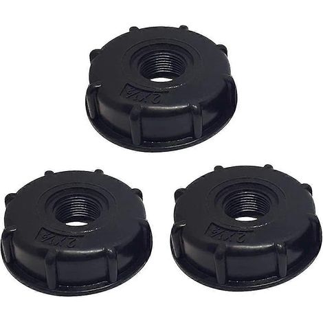 3 adaptateurs de bouchon de réservoir IBC en plastique vers raccord rapide S60x6 et raccord fileté de réservoir d'eau 1/2". (1/5)