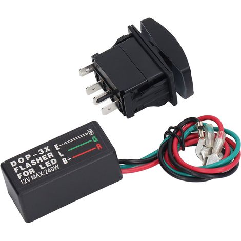 Interrupteur clignotant LED étanche 12V pour moto, relais à bascule robuste 240W (1/5)