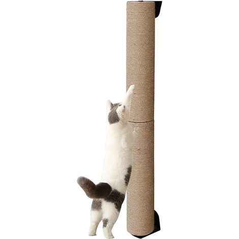 Arbre à Chat Mural de 81 cm de Haut - Étagères murales pour Chats d'intérieur (Corde de JuteMise à Niveau81 cm de Haut) (1/5)