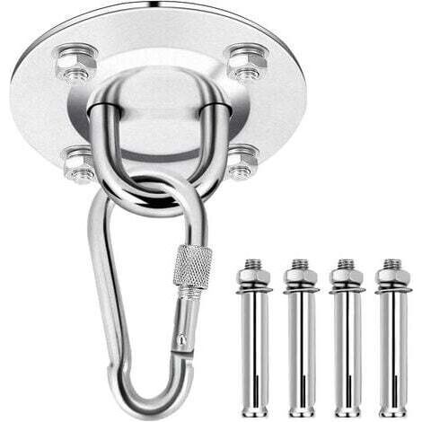 Crochet De Plafond, Support de Plafond Suspension Trainer Kit de Suspension pour Chaise accrochante, Hamac, Sling Trainer, Sac de Boxe, Yoga (1/4)