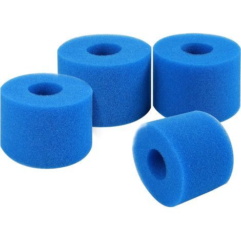Lot 4 éponges filtrantes type A – mousse réutilisable lavable – piscine / spa / jacuzzi (1/5)