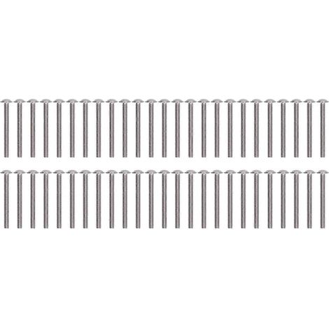 50 Stück Flanschschrauben mit Linsenkopf, A2-70 Edelstahl, Linsenkopf, Innensechskantschrauben, Set M4x40 mm