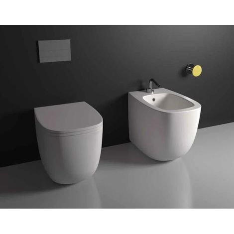 Sanitari Lola Galassia Filomuro 56x40cm Senza Brida Copriwater