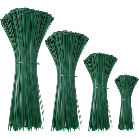 Lot de 400 serre-câbles verts, 300/200/150/100 mm (100 pièces chacune) (1/5)