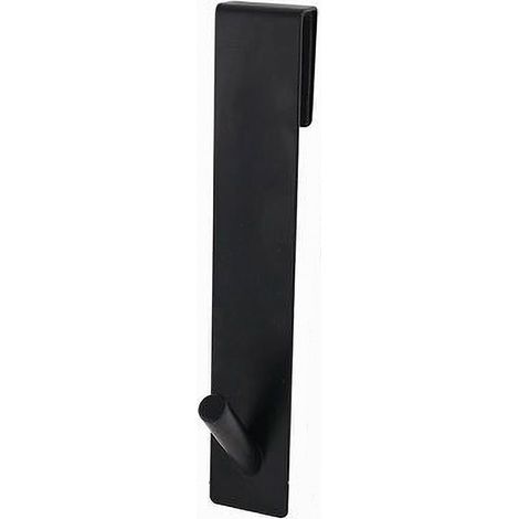 Trade Shop - Gancio Per Box Doccia Appendi Asciugamano Accappatoio Bagno 4 X 18 Cm Nero 87770 - (1/5)