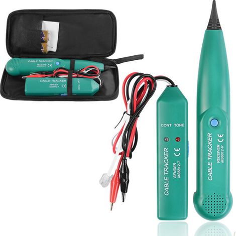 MS6812 Traceur Cable, XU, Cable Tracker, Detecteur Robot Tondeuse, Câble Transportable, Testeur Téléphonique, Electrique Destiné à Téléphone Traqueur Piles non incluses.